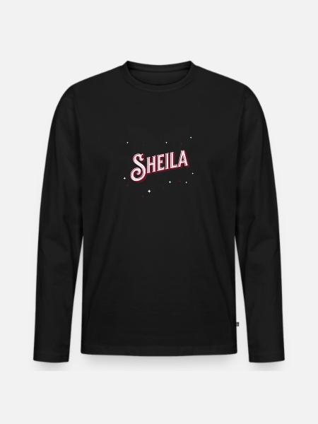 Sheila name personalized - Men's Premium Organic Long Sleeve Shirt - black