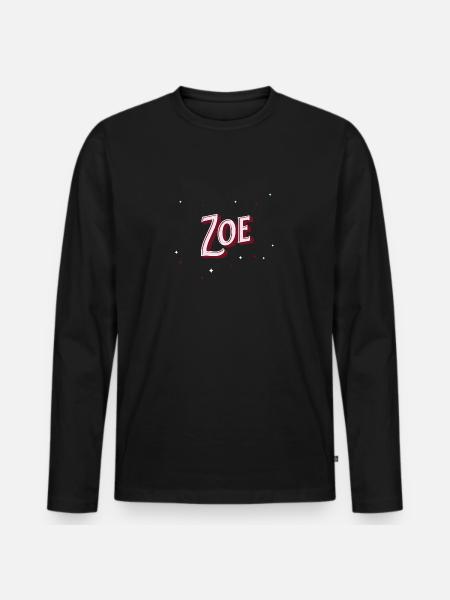 Zoe name personalized - Men's Premium Organic Long Sleeve Shirt - black