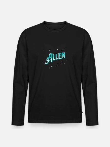 Personalized to all names - Men's Premium Organic Long Sleeve Shirt - black