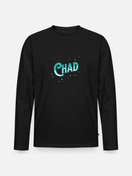 Chad name personalized - Men's Premium Organic Long Sleeve Shirt - black