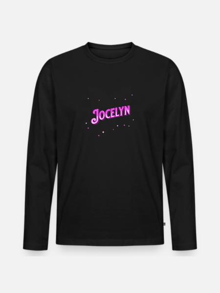Jocelyn name personalized - Men's Premium Organic Long Sleeve Shirt - black