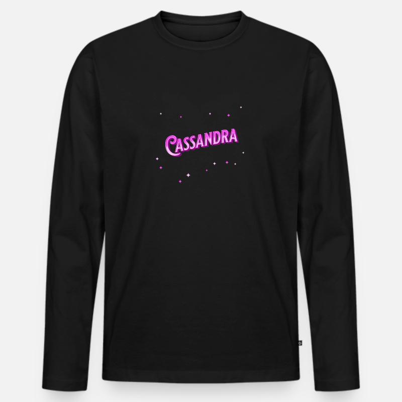 Cassandra Namen personalisiert - Männer Premium Bio Langarmshirt - Schwarz