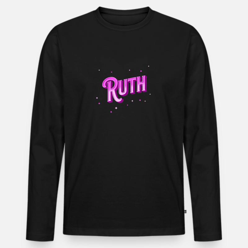 Ruth's name personalized - Men's Premium Organic Long Sleeve Shirt - black