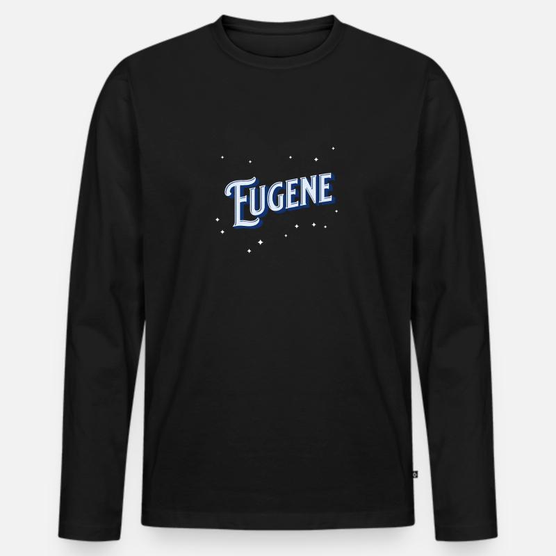 Eugene name personalized - Men's Premium Organic Long Sleeve Shirt - black