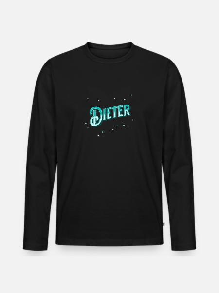 Dieter Name personalized - Men's Premium Organic Long Sleeve Shirt - black