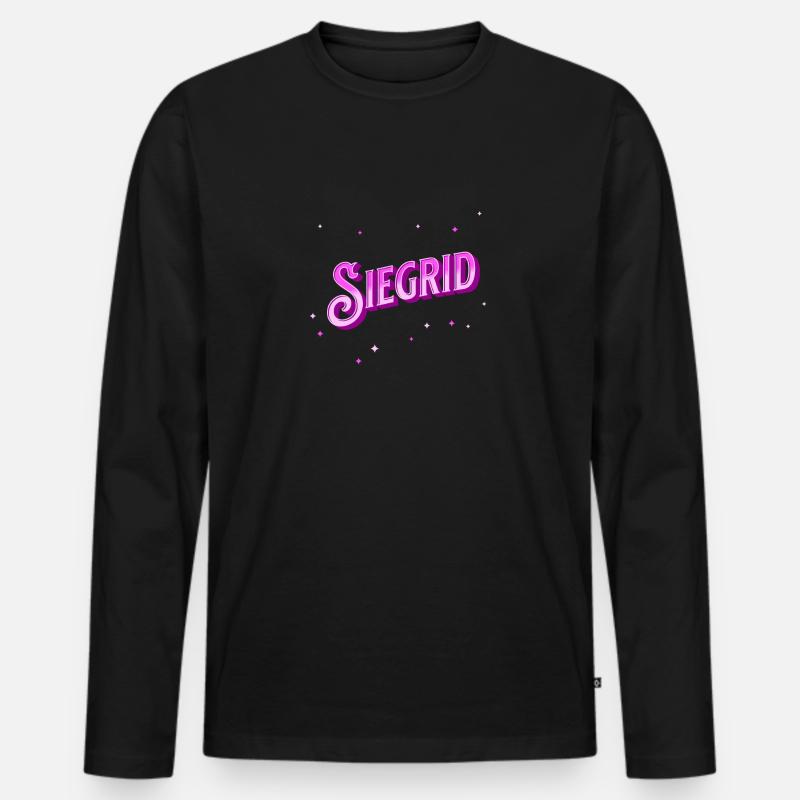 Siegrid name personalized - Men's Premium Organic Long Sleeve Shirt - black