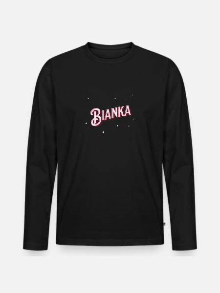 Bianka name personalized - Men's Premium Organic Long Sleeve Shirt - black