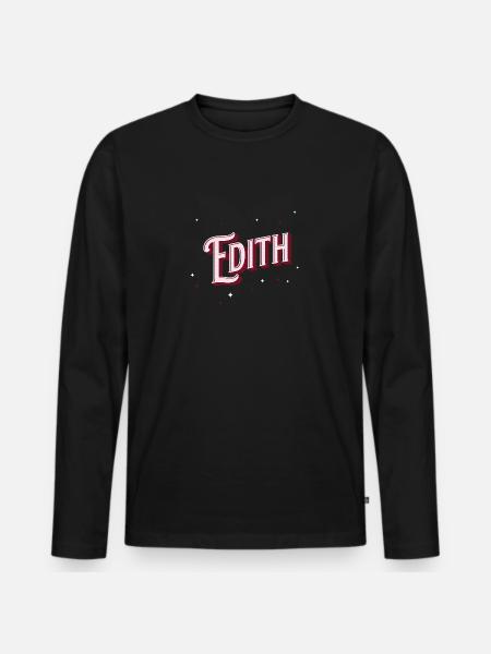 Edith name personalized - Men's Premium Organic Long Sleeve Shirt - black