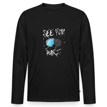 Harz Skiing Ore Mountains Snowboarding - Men's Premium Organic Long Sleeve Shirt - black - Front - Nico (187cm)