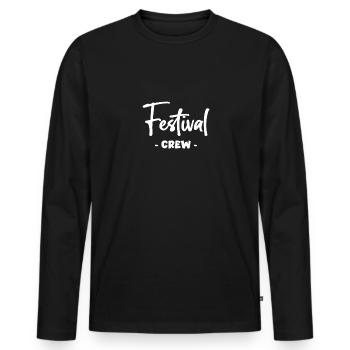 Party Crew Outfit Event Trinkspruch für Festivals - Männer Premium Bio Langarmshirt - Schwarz - Vorne - Nico (187cm)