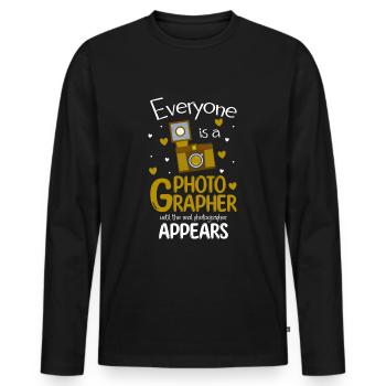 Photography Photography Subject - Men's Premium Organic Long Sleeve Shirt - black - Front - Nico (187cm)