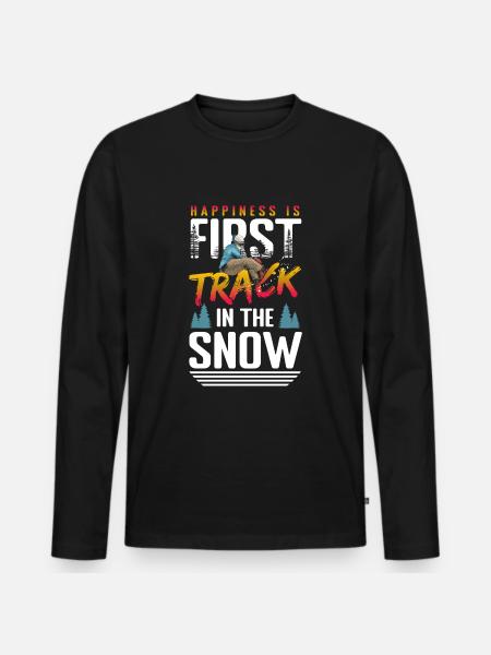 Snowboarding Snow Freestyle - Men's Premium Organic Long Sleeve Shirt - black
