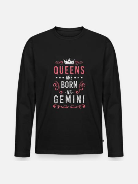 Constellation astrologique Gemini - T-shirt manches longues Premium bio Homme - noir