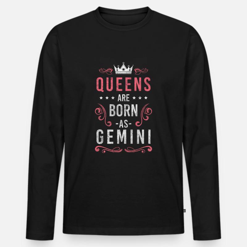 Zwillinge Astrologie Konstellation - Männer Premium Bio Langarmshirt - Schwarz