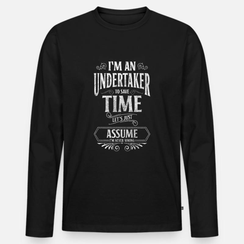 Bestatter Leiche - Männer Premium Bio Langarmshirt - Schwarz