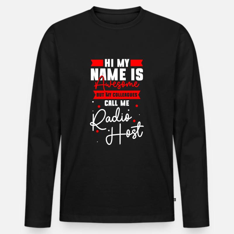 Podcast Beruf Job Puls - Männer Premium Bio Langarmshirt - Schwarz