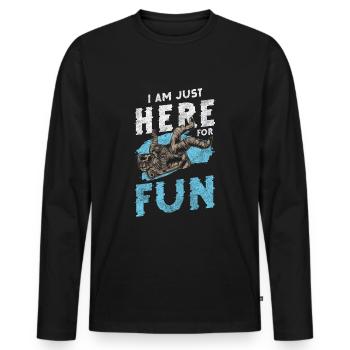 Espace, Lune, Galaxie, Voyage dans l’espace - T-shirt manches longues Premium bio Homme - noir - Devant - Nico (187cm)