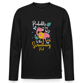 Party Partymonster Erholung Sommer - Männer Premium Bio Langarmshirt - Schwarz - Vorne - Nico (187cm)