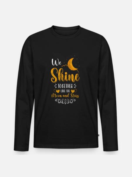 Stars Wishes Dream Night Sky - Men's Premium Organic Long Sleeve Shirt - black