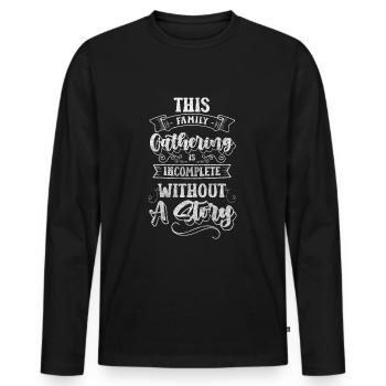 Reunion family celebration - Men's Premium Organic Long Sleeve Shirt - black - Front - Nico (187cm)
