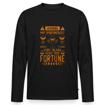 Fortune Teller Esotericism Cards Magic - Men's Premium Organic Long Sleeve Shirt - black - Front - Nico (187cm)