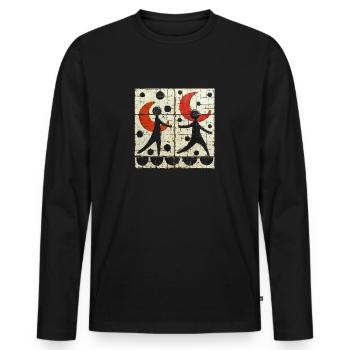 Breakup - Let Me Go - Men's Premium Organic Long Sleeve Shirt - black - Front - Nico (187cm)