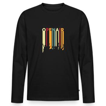 OPENAIR Music Festival - Men's Premium Organic Long Sleeve Shirt - black - Front - Nico (187cm)