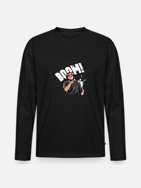 Boom Basketball Coach Gift - Men's Premium Organic Long Sleeve Shirt - black