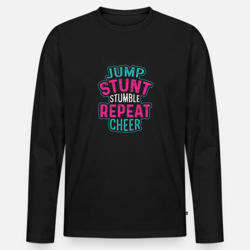 Stunt stolpern Flyer Geschenk - Männer Premium Bio Langarmshirt - Schwarz