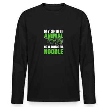 Danger Noodle Year of the Snake Gift - Men's Premium Organic Long Sleeve Shirt - black - Front - Nico (187cm)