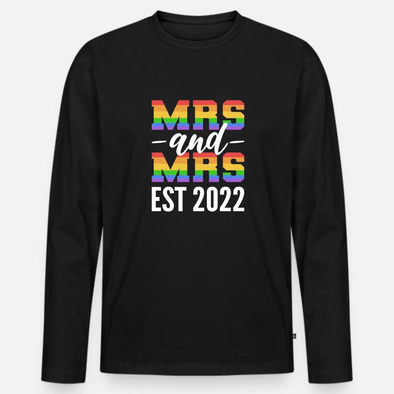 Frau & Frau Transgender Gift - Männer Premium Bio Langarmshirt - Schwarz