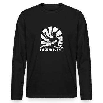 DJ Shit Conductor Gift - Men's Premium Organic Long Sleeve Shirt - black - Front - Nico (187cm)