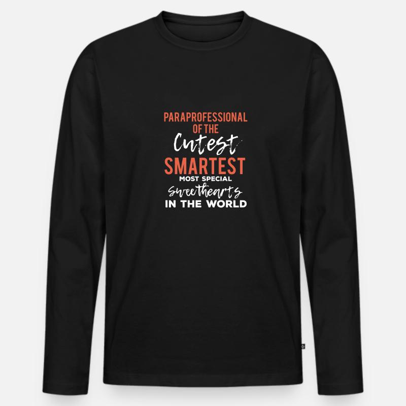 Paraprofessional der Liebsten paraprofessional Vin - Männer Premium Bio Langarmshirt - Schwarz