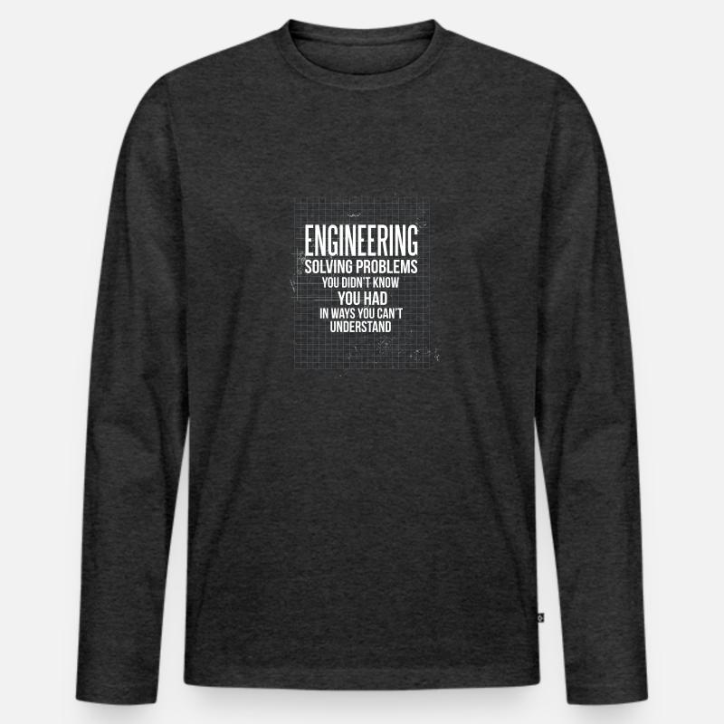 Funny Quote Engineering Solution Problems Sarkas Men's Premium Organic Long Sleeve Shirt