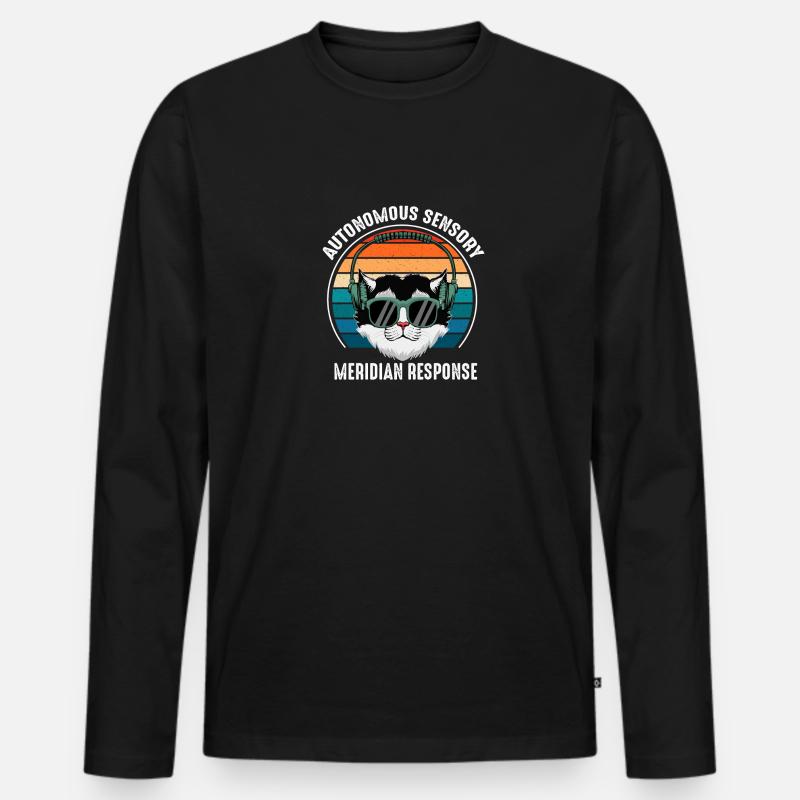 Autonomes sensorisches Meridian -Reaktion ASMR -Th - Männer Premium Bio Langarmshirt - Schwarz
