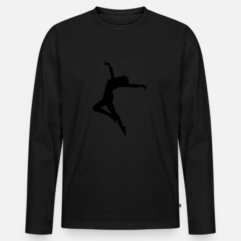 Tänzerin - Männer Premium Bio Langarmshirt - Schwarz