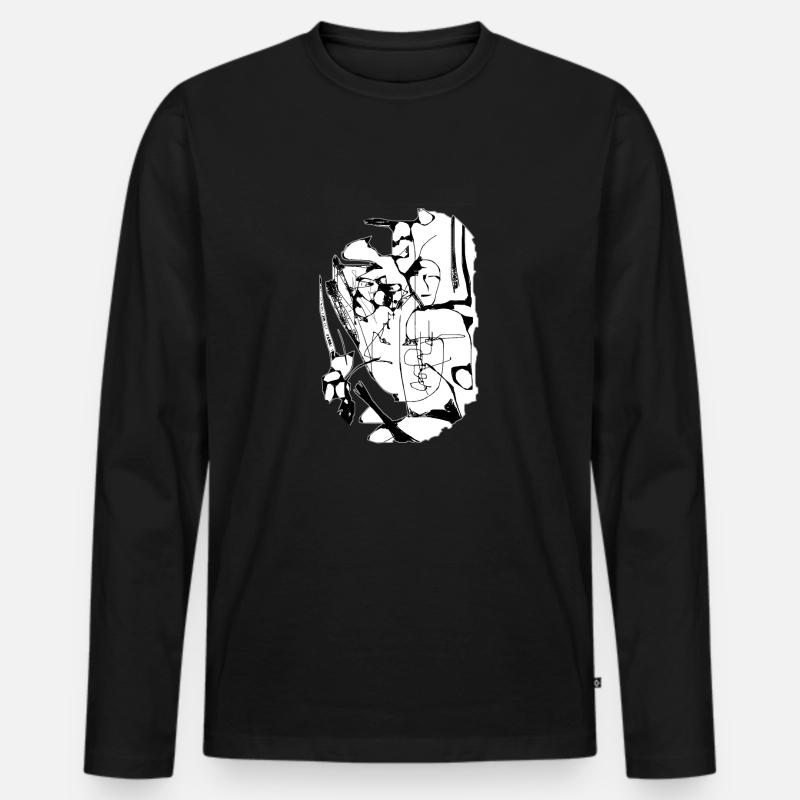 Freiheit der Interpretation - Männer Premium Bio Langarmshirt - Schwarz