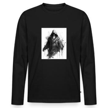 Zauberer - Männer Premium Bio Langarmshirt - Schwarz - Vorne - Nico (187cm)