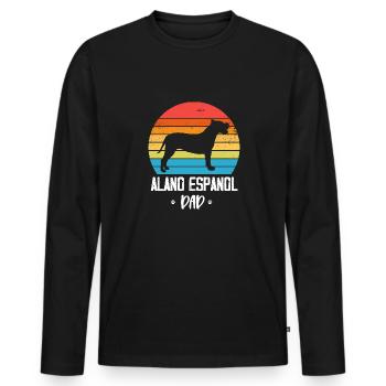 Alano Espanol - Men's Premium Organic Long Sleeve Shirt - black - Front - Nico (187cm)