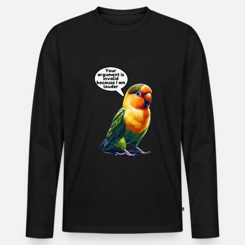 Turteltäubchen Turteltauben - Männer Premium Bio Langarmshirt - Schwarz