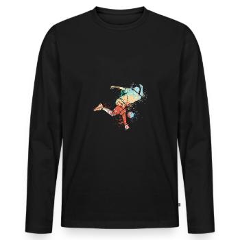 Cool Splash conception de bowling sportif pour les bowlers - T-shirt manches longues Premium bio Homme - noir - Devant - Nico (187cm)