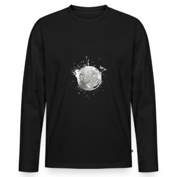 Splash Track And Field Shot Put Athlete - Men's Premium Organic Long Sleeve Shirt - black - Front - Nico (187cm)