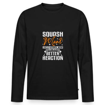 Cool squash mom better reaction - Männer Premium Bio Langarmshirt - Schwarz - Vorne - Nico (187cm)