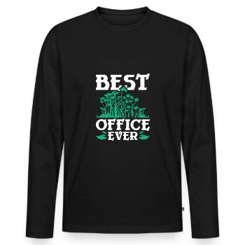 Horticulturist Botanist Garden best office - Männer Premium Bio Langarmshirt - Schwarz - Vorne - Nico (187cm)