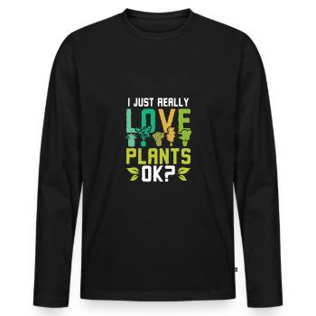 Horticulturist Really love plants ok? Botanist - Männer Premium Bio Langarmshirt - Schwarz - Vorne - Nico (187cm)