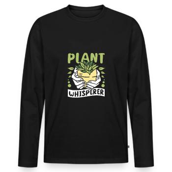 Horticulturist Botanist plant whisperer - Männer Premium Bio Langarmshirt - Schwarz - Vorne - Nico (187cm)