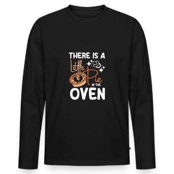 Pregnancy little pumpkin pie in the oven - Männer Premium Bio Langarmshirt - Schwarz - Vorne - Nico (187cm)