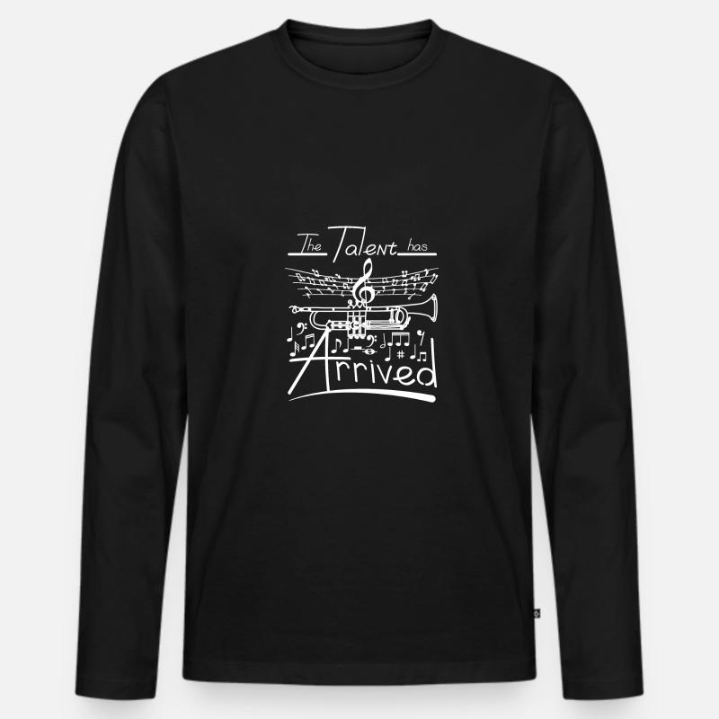 Trumpeters the talent has arrived - Männer Premium Bio Langarmshirt - Schwarz