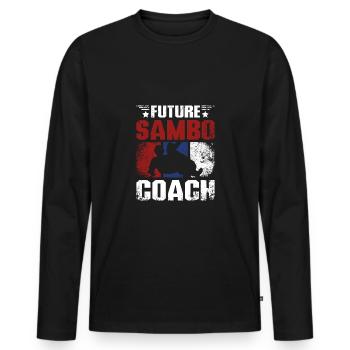 Future sambo trainer coach - Männer Premium Bio Langarmshirt - Schwarz - Vorne - Nico (187cm)