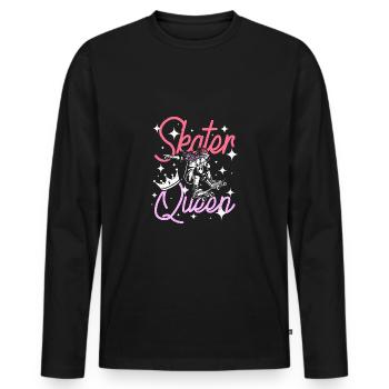 Girl Skater Queen - Men's Premium Organic Long Sleeve Shirt - black - Front - Nico (187cm)